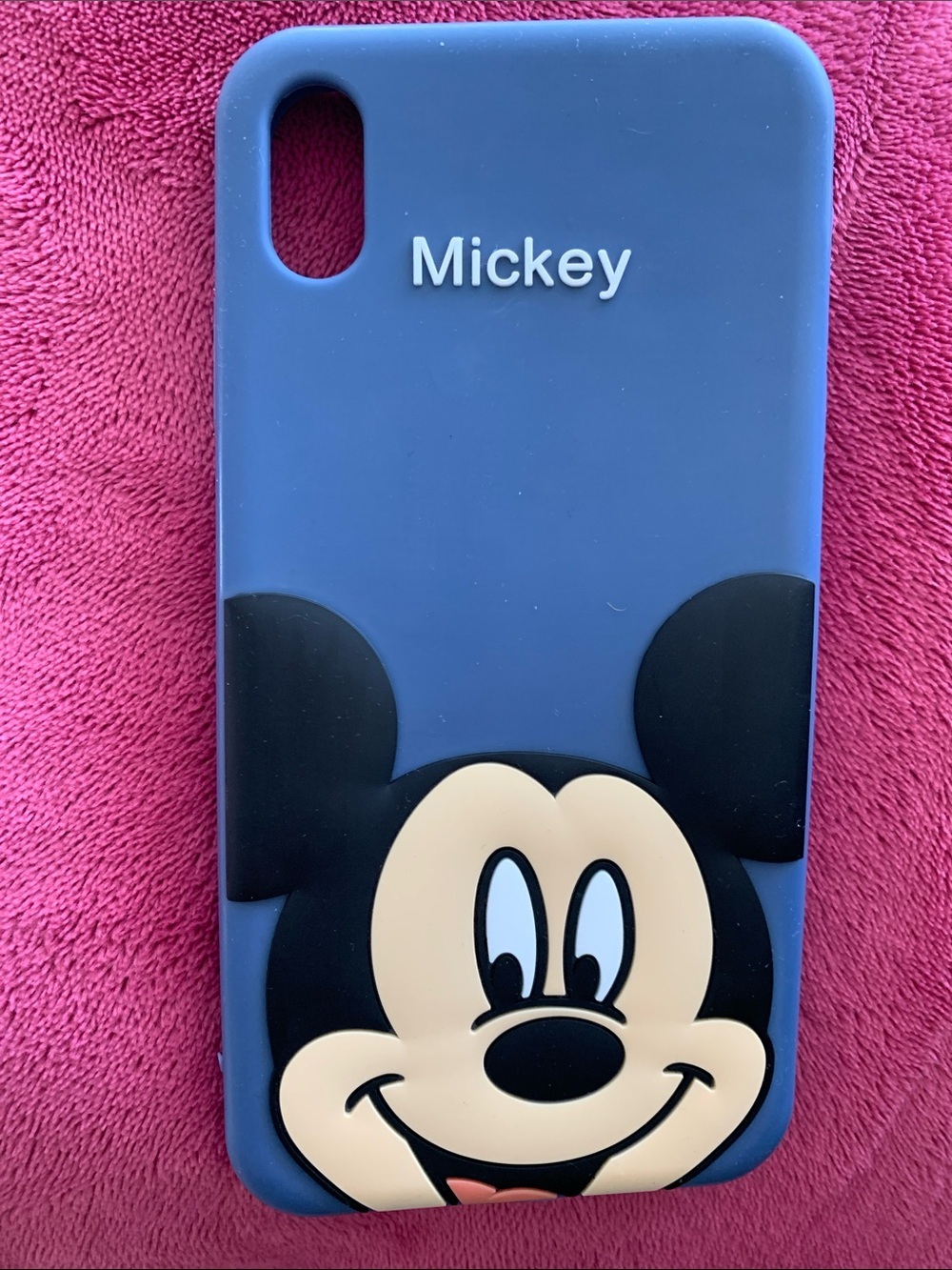iPhone XS Max phone coverMickey Mouse Blue Silicone iPhone Case
